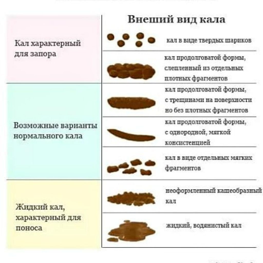 Норма консистенции кала у грудничка