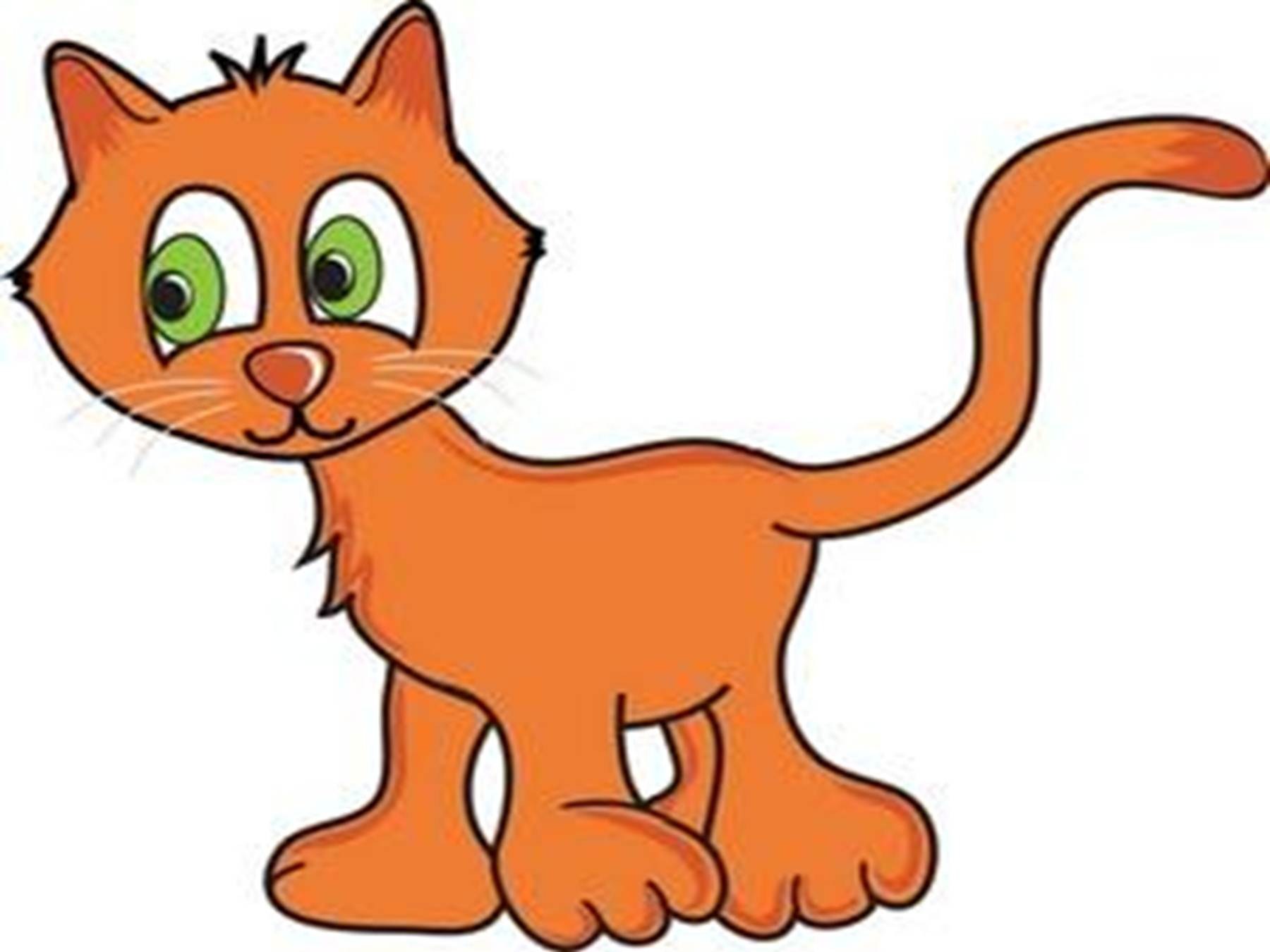 Оранжевый кот мультяшный
