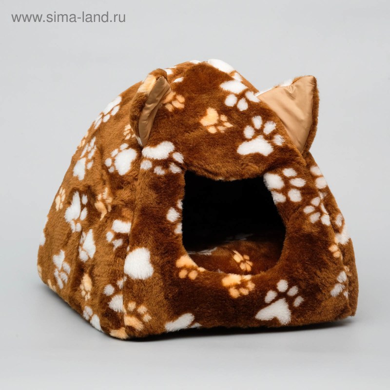 Домик кошка с ушками 35 х 35 х 32 см микс цветов