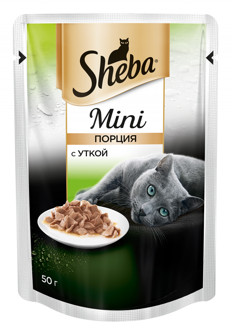 Влажный корм для кошек Sheba Mini, с уткой 50 г (мини-филе)