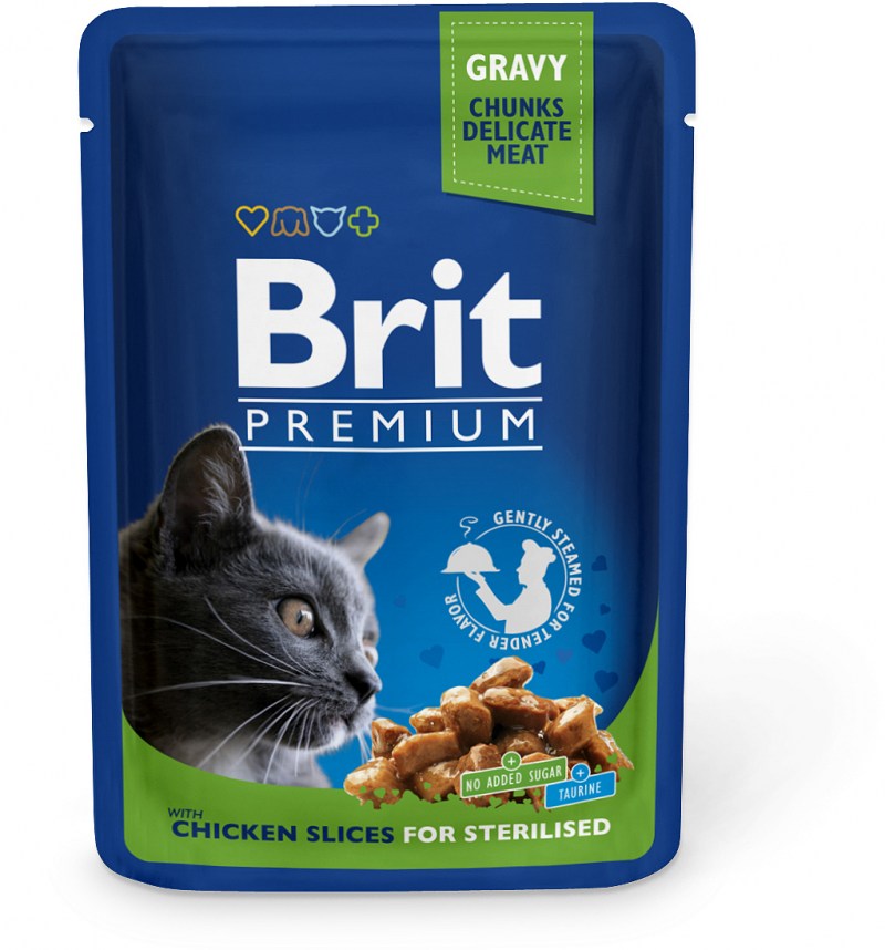 Brit Брит премиум 100г пауч для котят курица