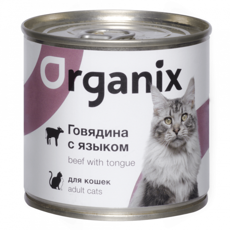 Корм для кошек Organix с говядиной 410 г
