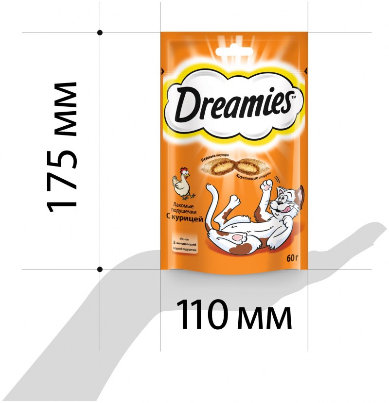 Лакомство для кошек TM dreamies с курицей 30 гр
