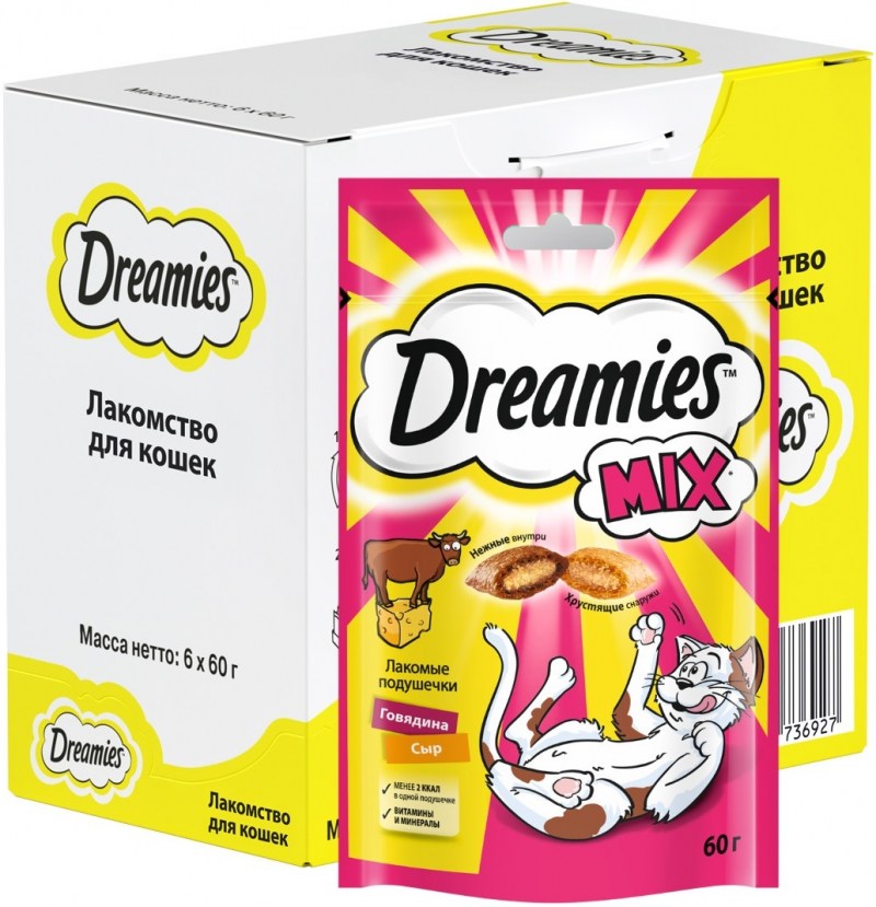 Dreamies лакомство с говядиной 6 60г