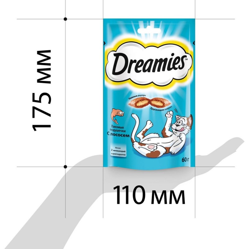 Лакомство для кошек dreamies с сыром 60г