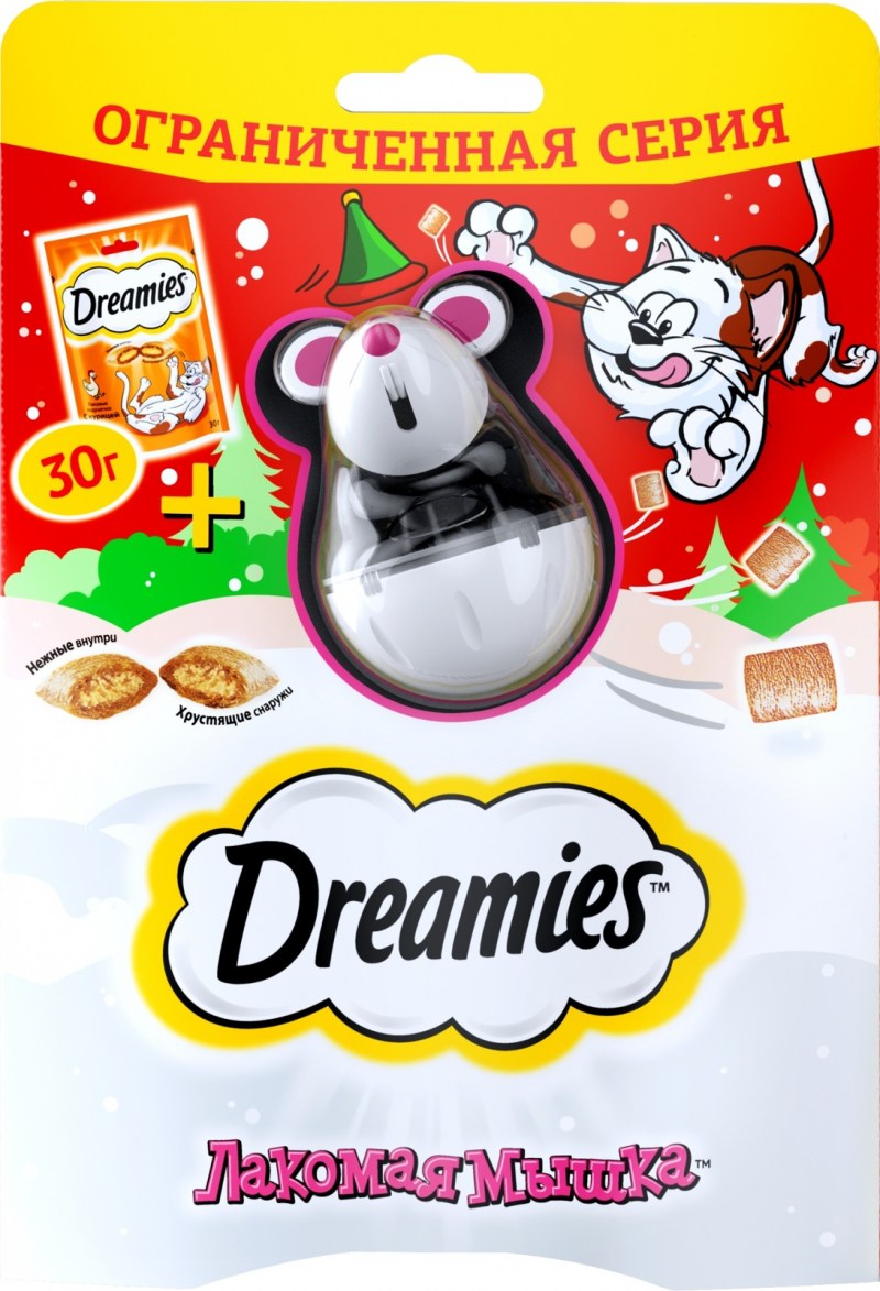 Лакомство для кошек dreamies подушечки с курицей 140 г