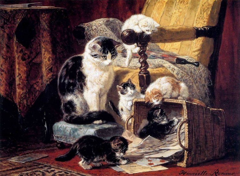 Кошки маслом на холсте