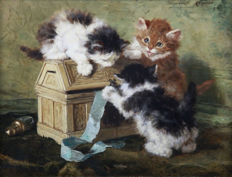 Художник Люси Билодо кошки
