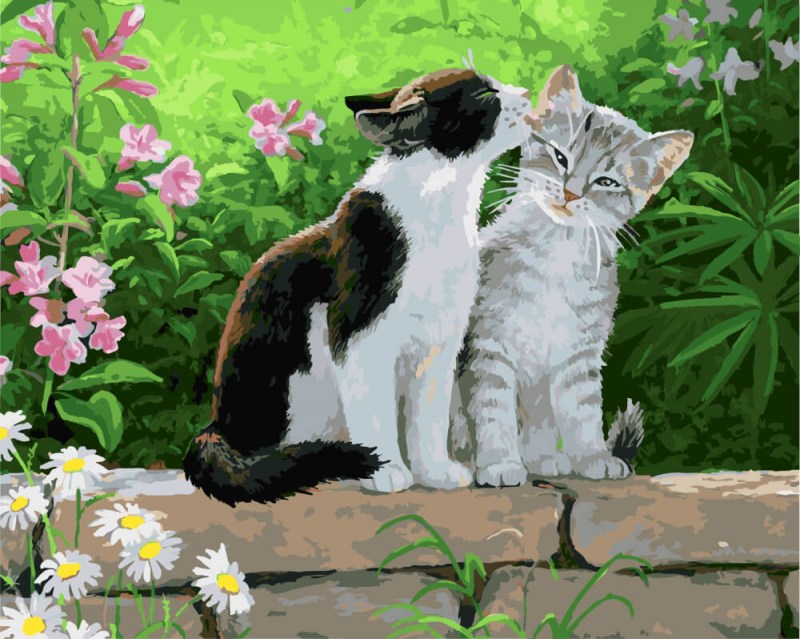 Декоративная живопись кошки