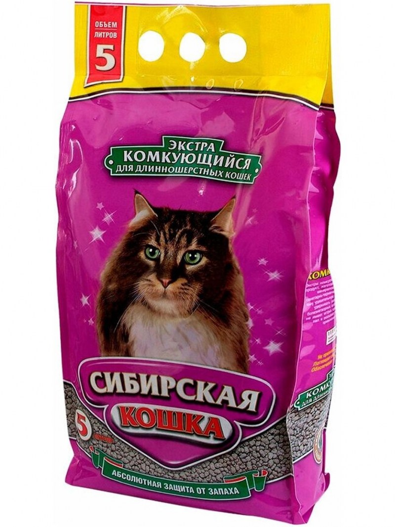 Комкующийся наполнитель Сибирская кошка Экстра 10 л