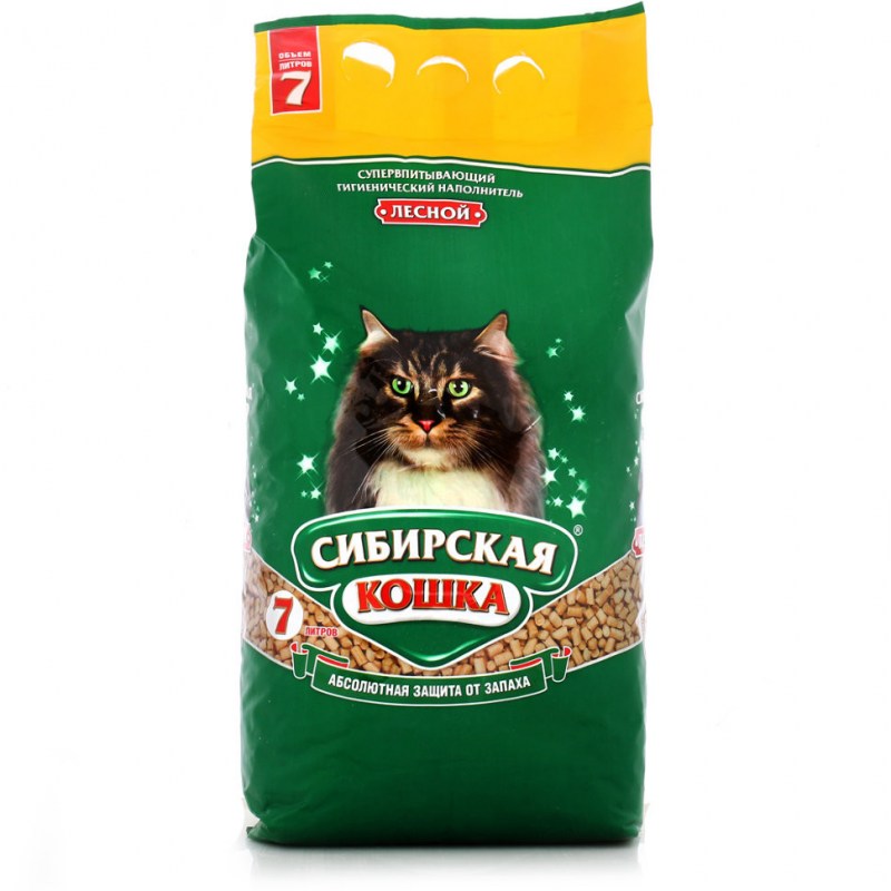 Наполнитель Сибирская кошка древесный Лесной 10л