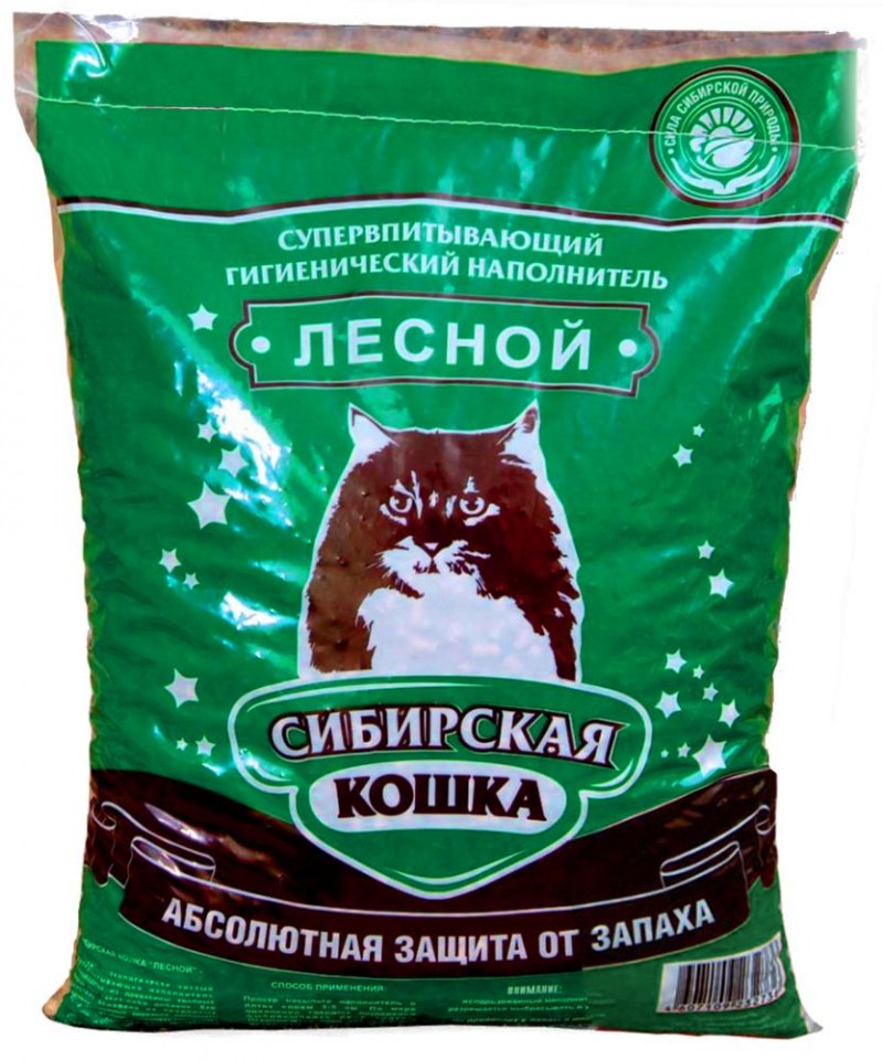 Наполнитель Лесной Сибирская кошка 20 кг
