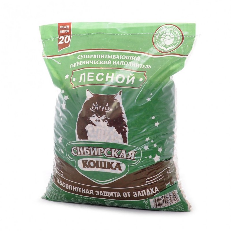 Наполнитель Сибирская кошка древесный Лесной 10л