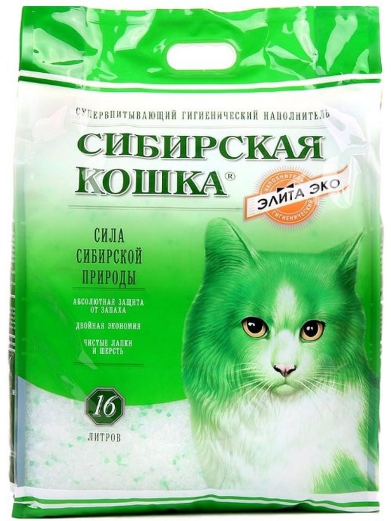 Наполнитель д/кошачьего туалета силикагель 8л "элита" Сибирская кошка