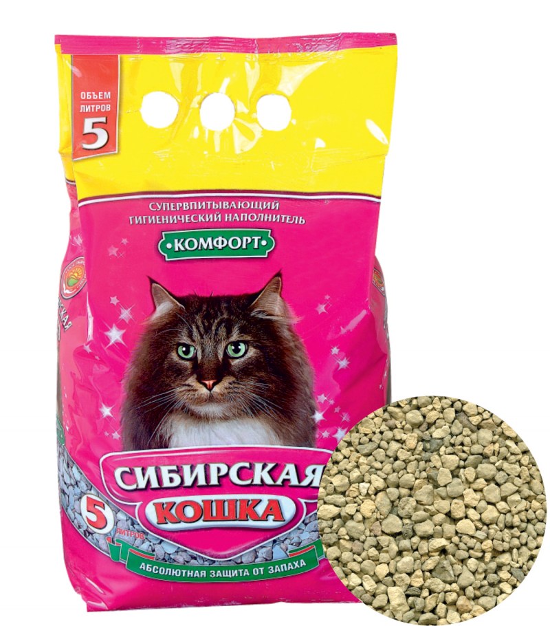 Наполнитель Сибирская кошка комфорт 20л