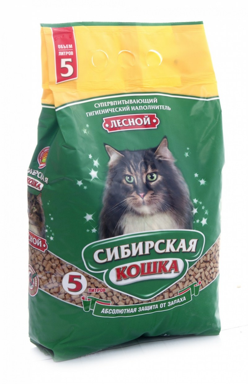 Сибирская кошка наполнитель д/Кош Лесной древесный 10л (1/1)