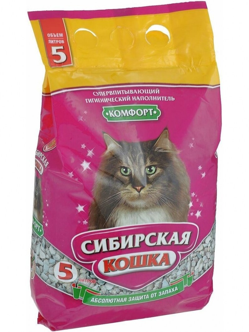 Впитывающий наполнитель Сибирская кошка комфорт 3 л
