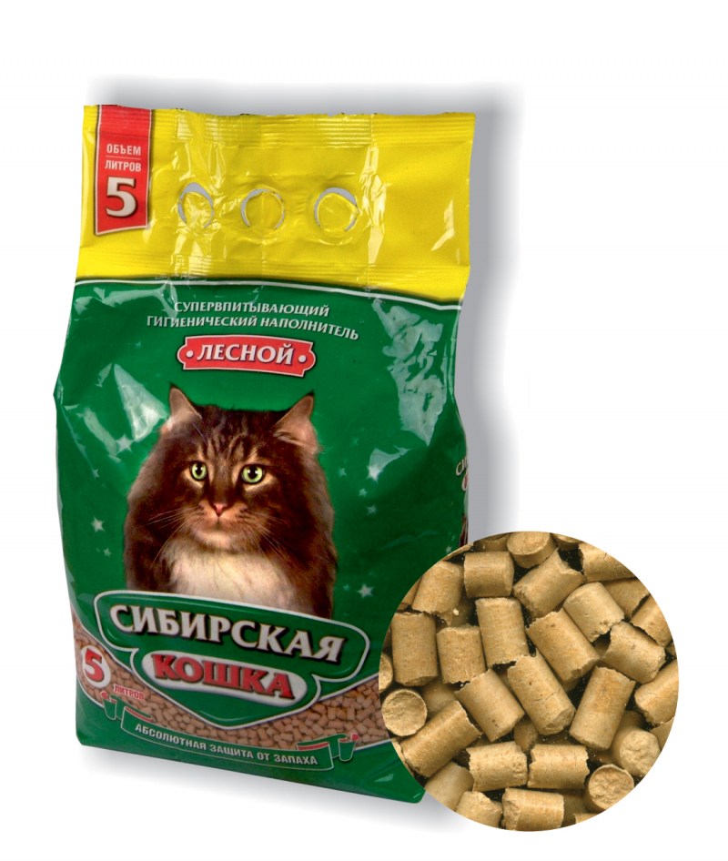 Сибирская кошка наполнитель Лесной 10л