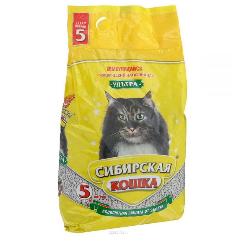 Комкующийся наполнитель Сибирская кошка ультра 5 л