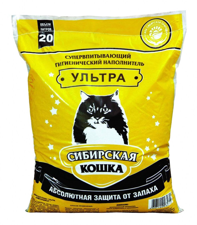 Наполнитель Сибирская кошка ультра 20л