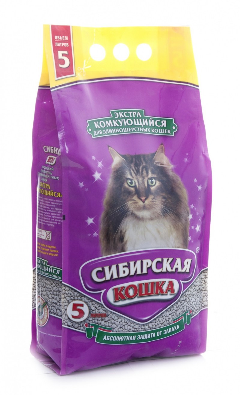 Наполнитель Сибирская кошка Экстра комкующийся