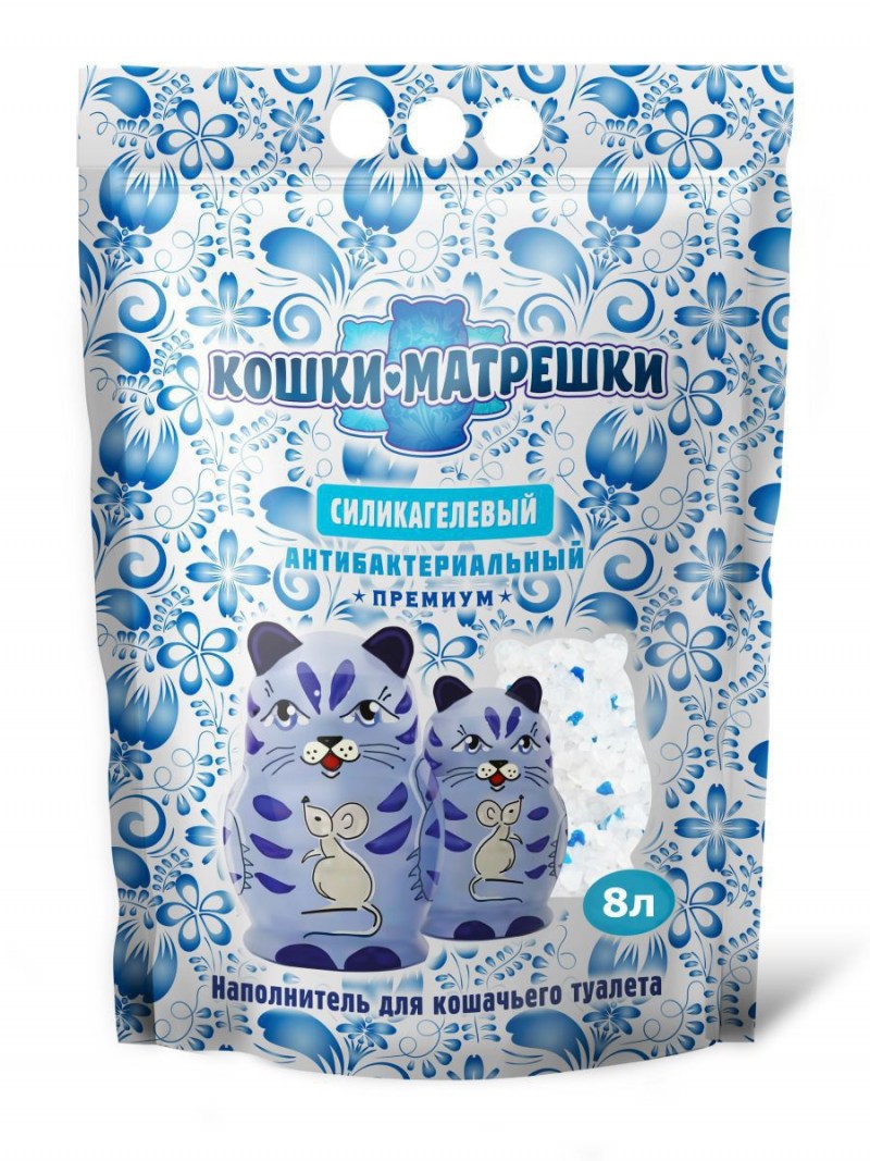 Наполнитель кошки матрешки силикагель