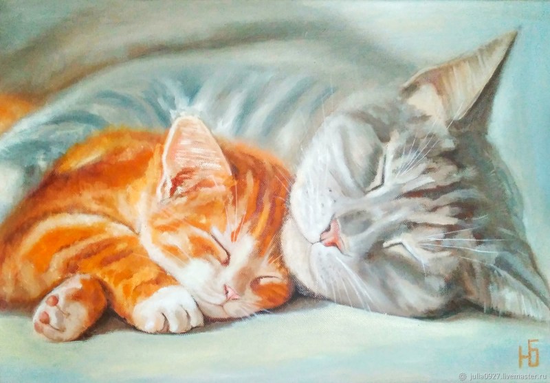 Картина маслом котенок