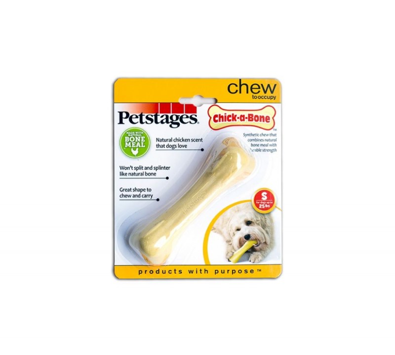 PETSTAGES игрушка для собак chick-a-Bone косточка с ароматом курицы 11 см малая