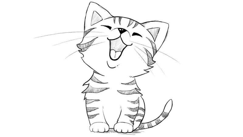 Кот рисунок