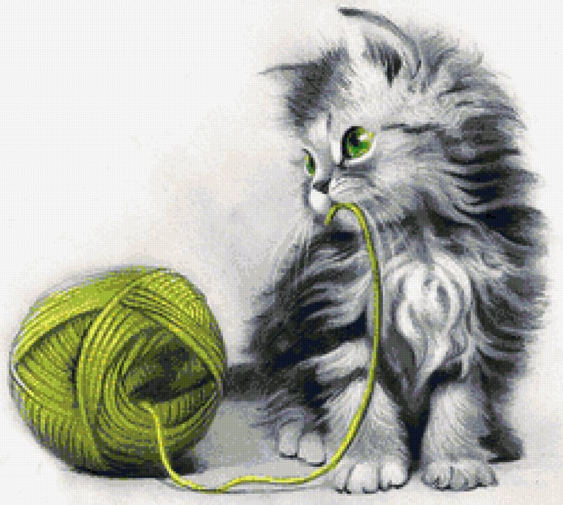 Котёнок рисунок карандашом