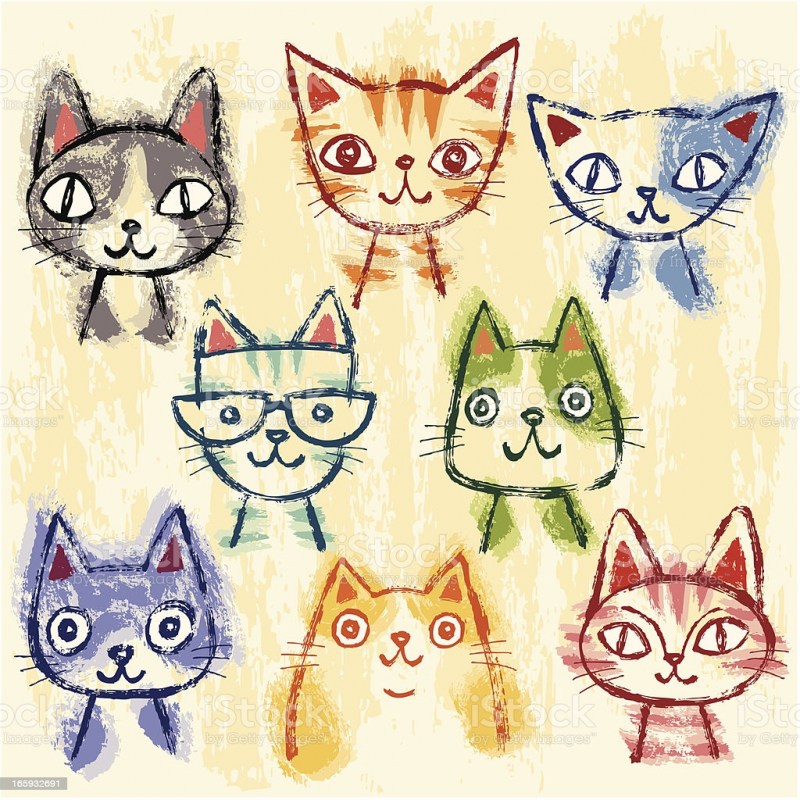 Котики рисуночки маленькие