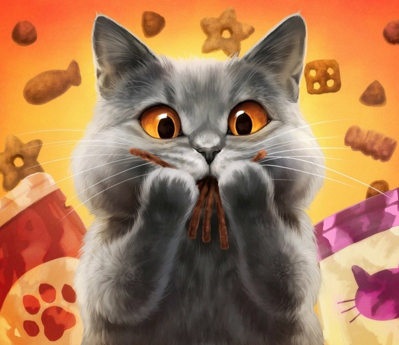 Смешной кот арт