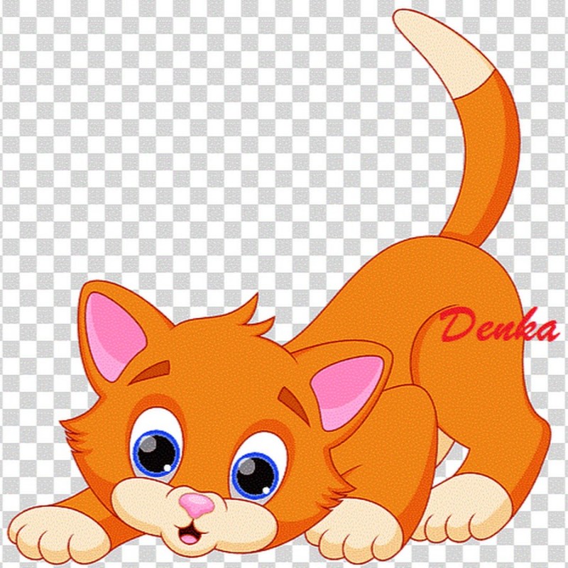 Рыжий кот мультяшный