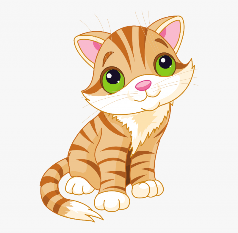 Мультяшный котенок вектор