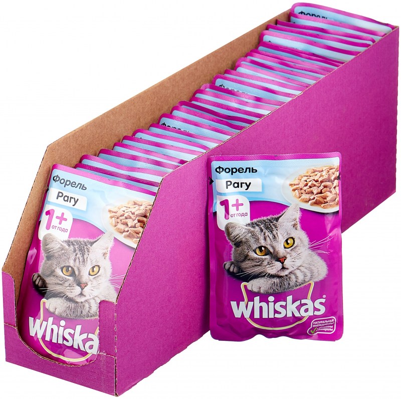Корм для кошек Whiskas с форелью 28шт. Х 85 Г