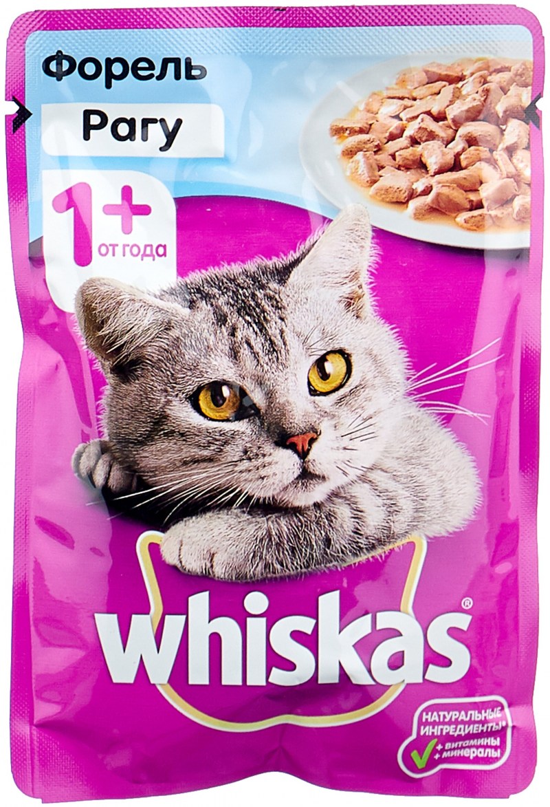 Корм для кошек Whiskas с форелью 28шт. Х 85 Г