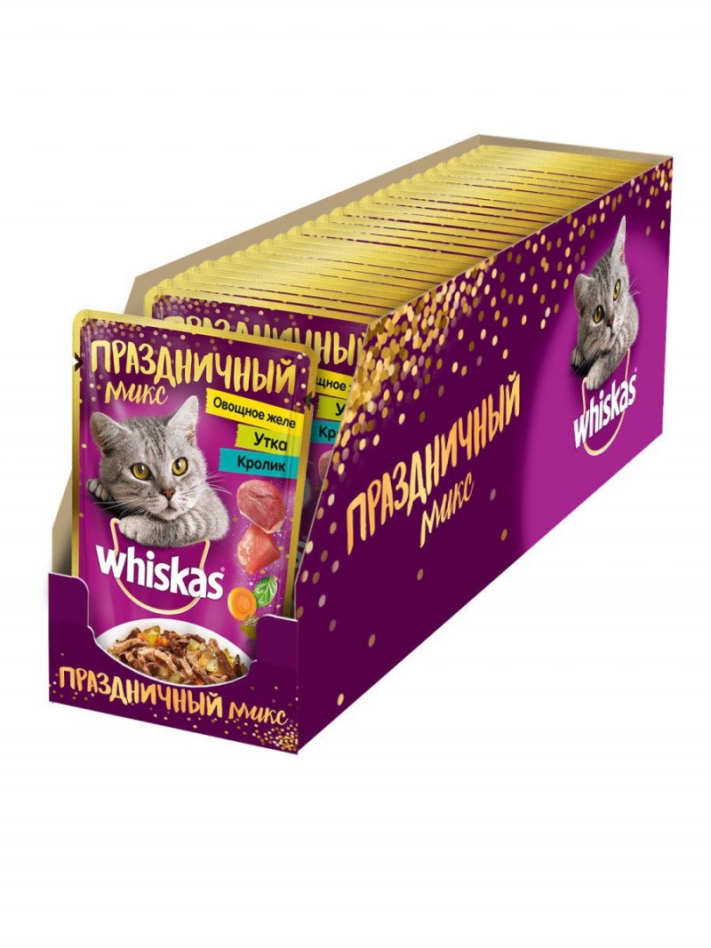 Корм Whiskas желе кролик 85г