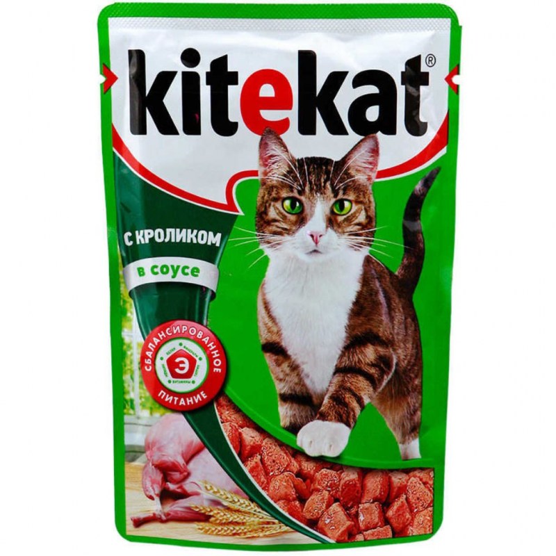 Корм для кошек Kitekat с говядиной в соусе 85г