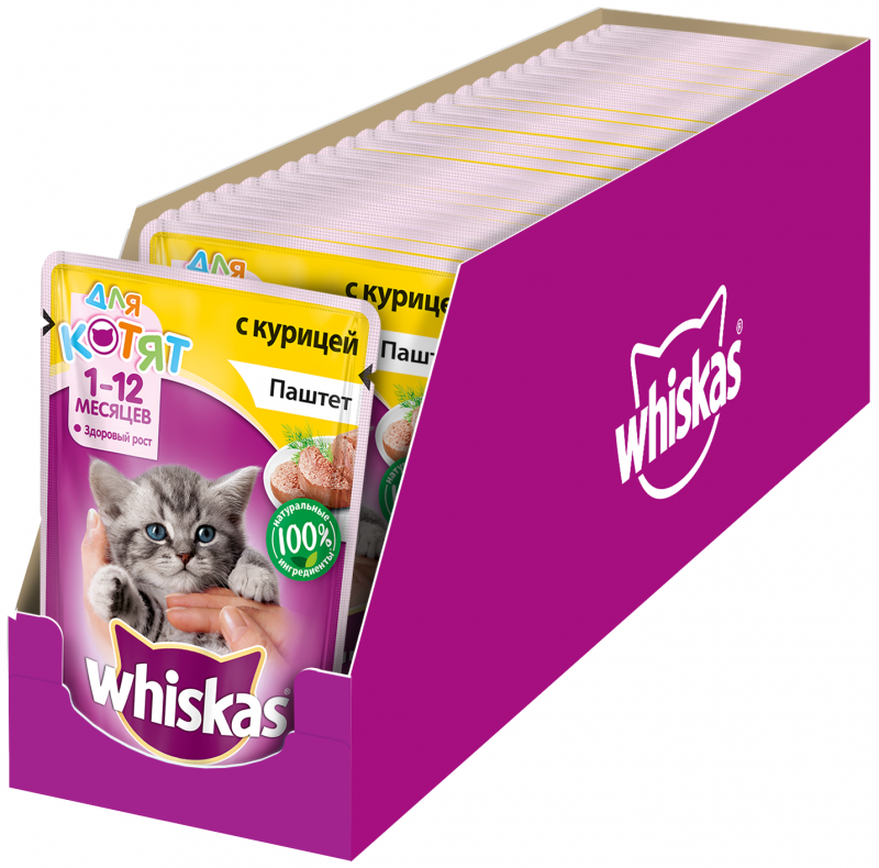 Корм для пожилых кошек Whiskas с ягненком 24шт. Х 85 Г