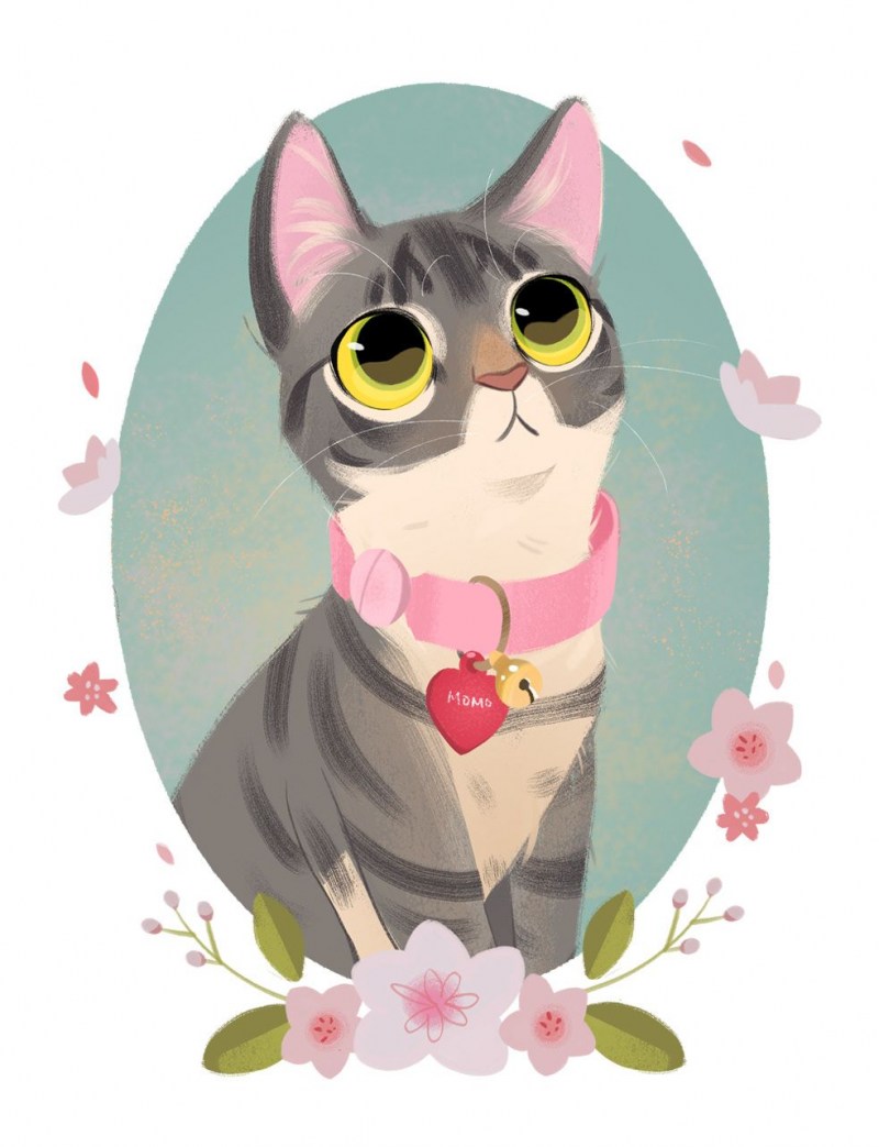 Модная кошка нарисовать