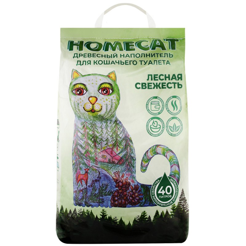 Homecat наполнитель комкующийся