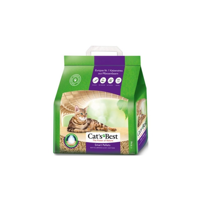 JRS наполнитель Cat`s best nature Gold/Smart Pellets 5л*3кг древесный комкующийся (202135)