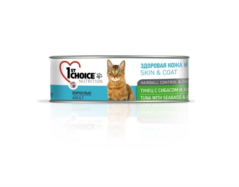 1st choice консервы для кошек тунец с сибасом и ананасом 85г