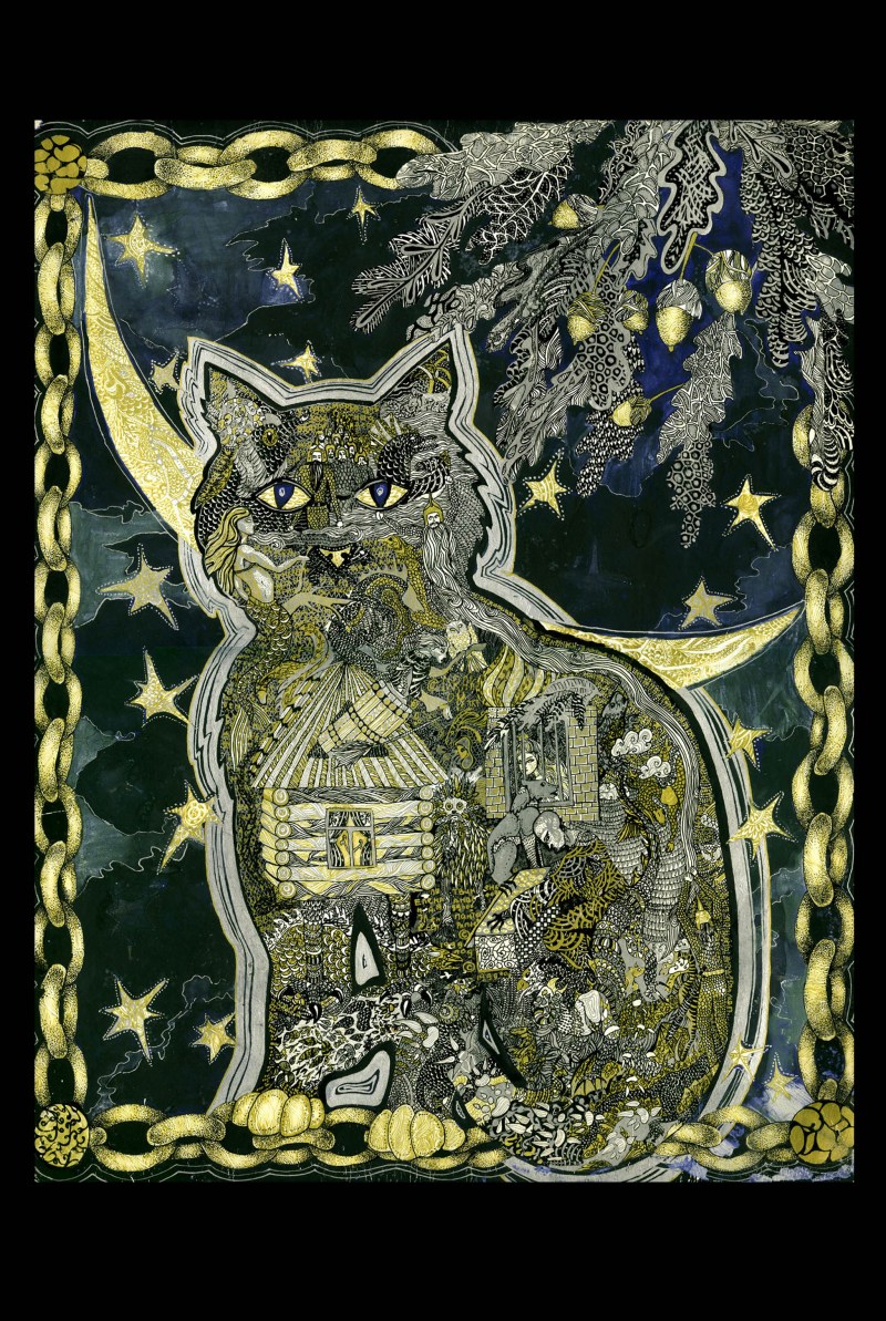 Кот Баюн тату