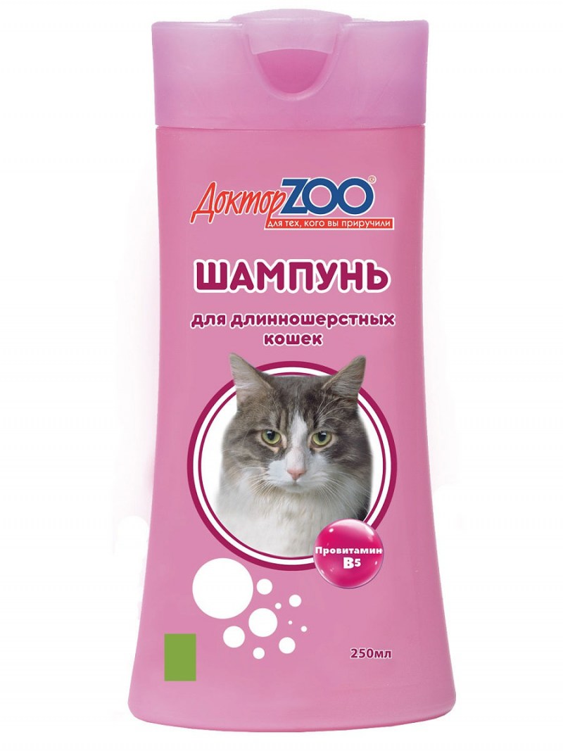 Шампунь доктор Zoo для длинношерстных кошек 250 мл