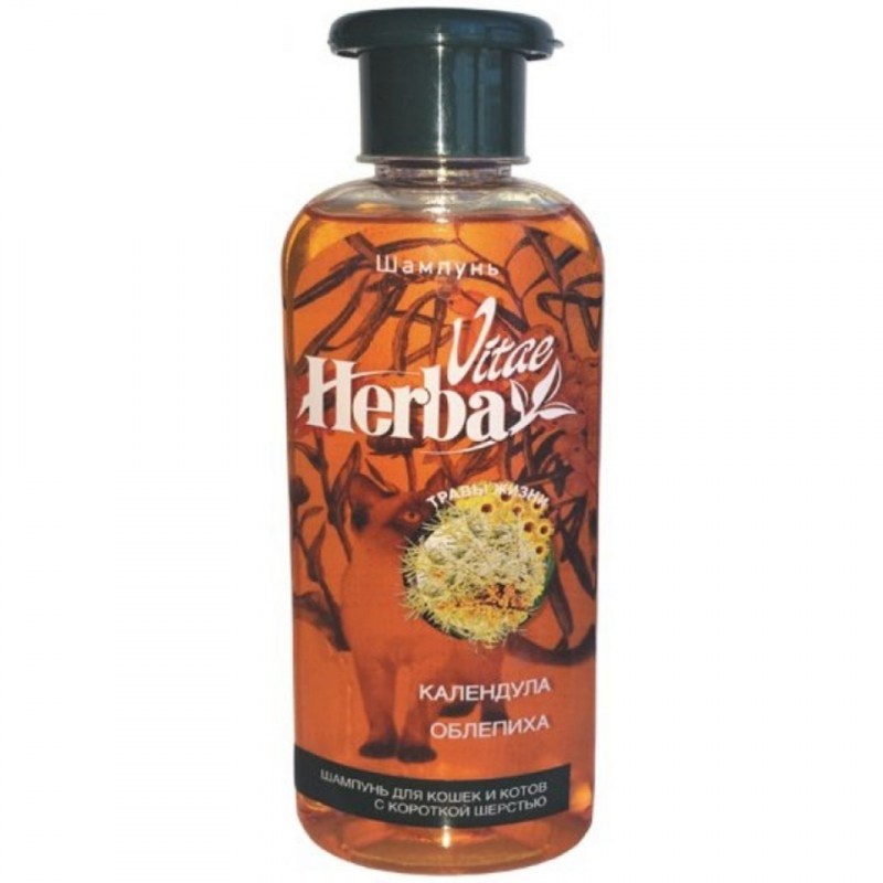 "Herba vitae" шампунь для котов и кошек с короткой шерстью 250мл (уп-30шт)