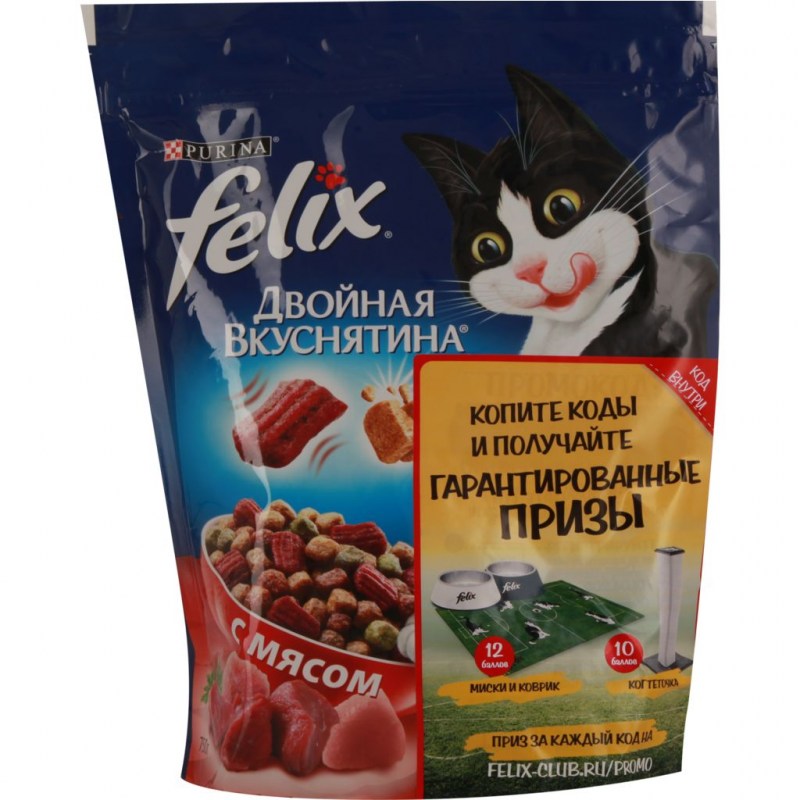 Корм Феликс сухой мясной