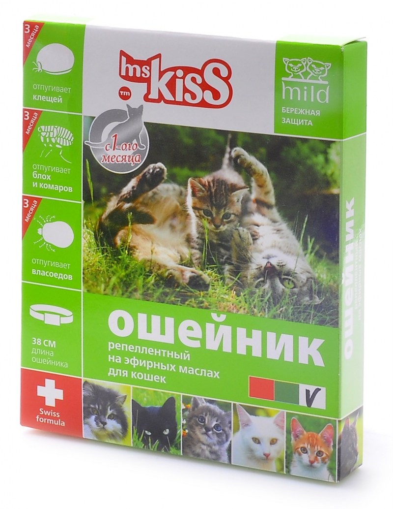 MS.Kiss ошейник от блох и клещей репеллентный для кошек и котят