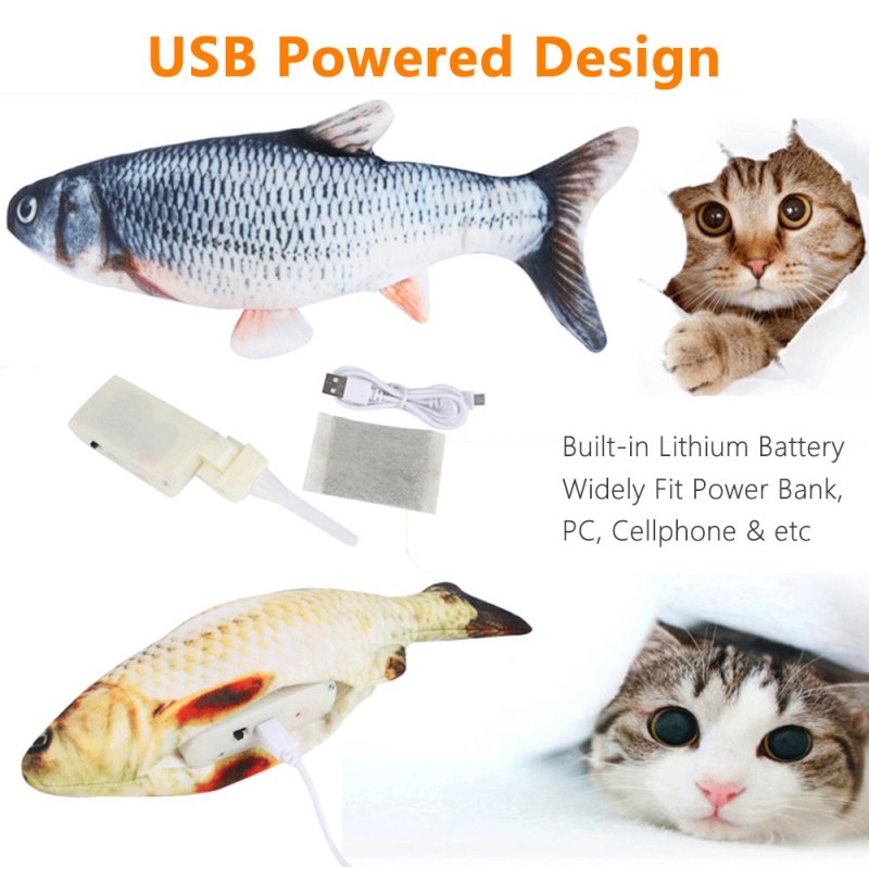 Игрушка движущаяся рыба USB