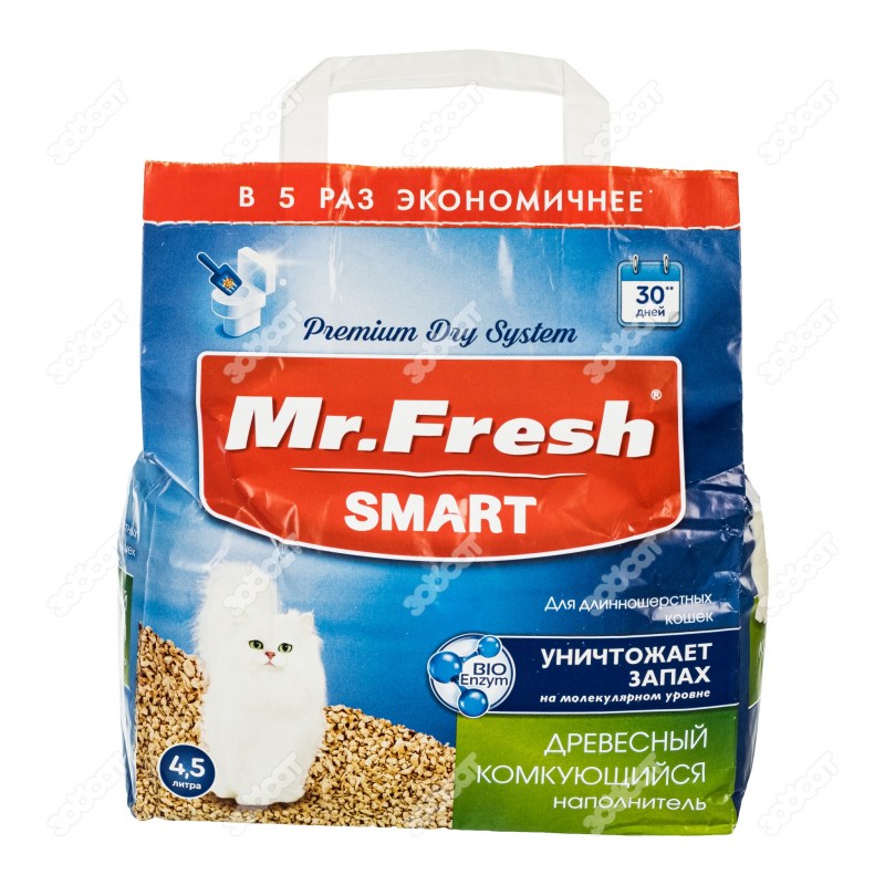 Mr Fresh наполнитель древесный комкующийся